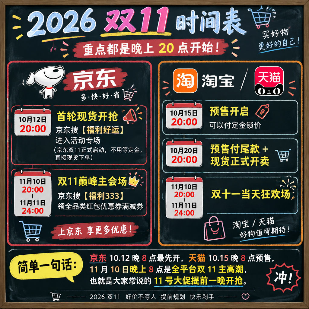 双十一活动期间京东各品类优惠券到底怎么领才不漏福利?京东搜【福利333】领取红包,2026双十一活动时间、消费券与国补叠加规则